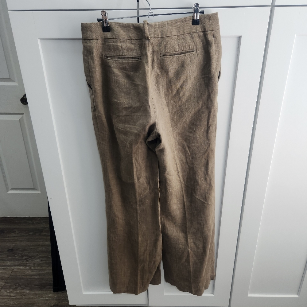 Etro 100% Linen Trouser Pants Wide Leg - Picture 4 of 10